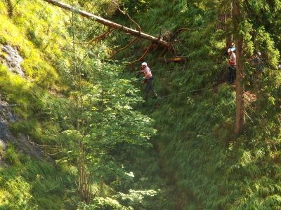 009-Seilbruecke im Hausbachfall-Klettersteig